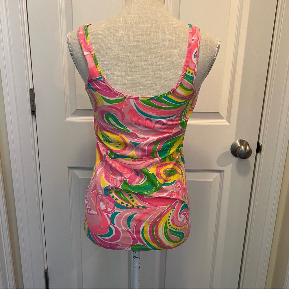 NEW LILLY PULITZER TABBIE TANK IN MULTI ALL-NIGHTER - Picture 4 of 12